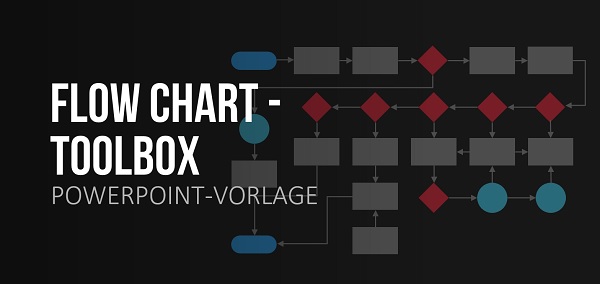 Flowchart toolbox powerpoint-vorlage